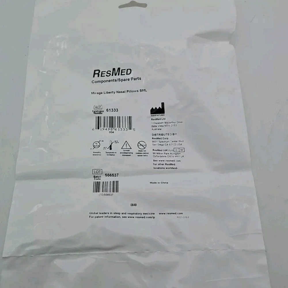 Resmed Mirage Liberty Full Face Nasal Pillow Inserts Size Small Brand New 61333